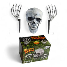 home & garden : Fantomische Halloween Decoratie - Plastic Skelet en Skull Ornamenten in Korte handcostuum van Pantino