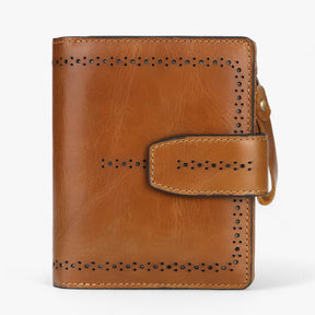 bags : Compacte Handtas voor Dames - RFID-Blokkering met Rits Zwart in Bruin van Pantino
