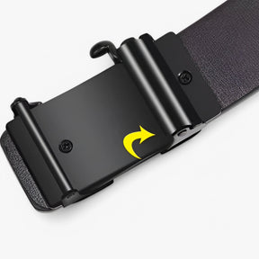 Belt : Heren Riem voor Verfijnde Stijl - Zwart in van Pantino