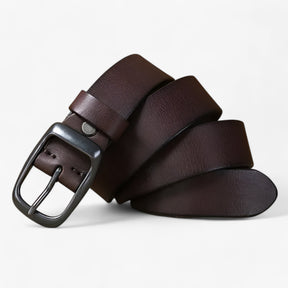 Men's Leather Cowboy Belt : Riem Heren Zwart - Koeienhuid Leren Cowboyriem in Bruin van Pantino