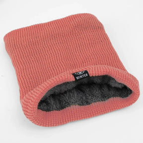 Scarf : Sjaal Geel - Warme Pluche Winter - Volledig Mask en Nekwarmer in Roze Één maat van Pantino