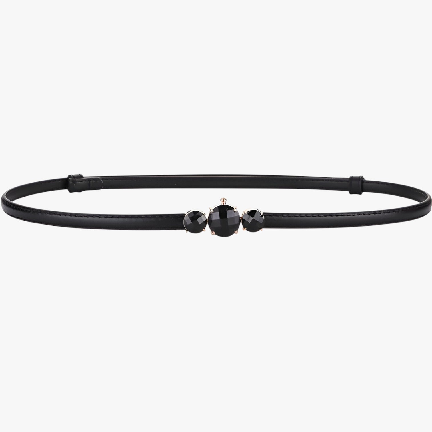 Women's Belt : Slanke riem van echt leer – Verstelbare elegantie voor dames in Nero 100 cm van Pantinoshop