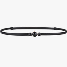 Women's Belt : Slanke riem van echt leer – Verstelbare elegantie voor dames in Nero 100 cm van Pantinoshop
