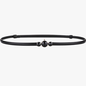 Women's Belt : Slanke riem van echt leer – Verstelbare elegantie voor dames in Nero 100 cm van Pantinoshop