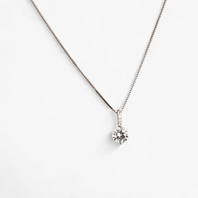 Necklace : Zilvergeplateerde Halsketting met Zircon - Elegante Minimalistische Charme in van Pantino