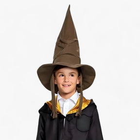 Hat : Hoed Dames Kastanjebruin - Heksenhoed van Zweinsteins - Unisex Accessoire voor Halloween Kostuum in van Pantino