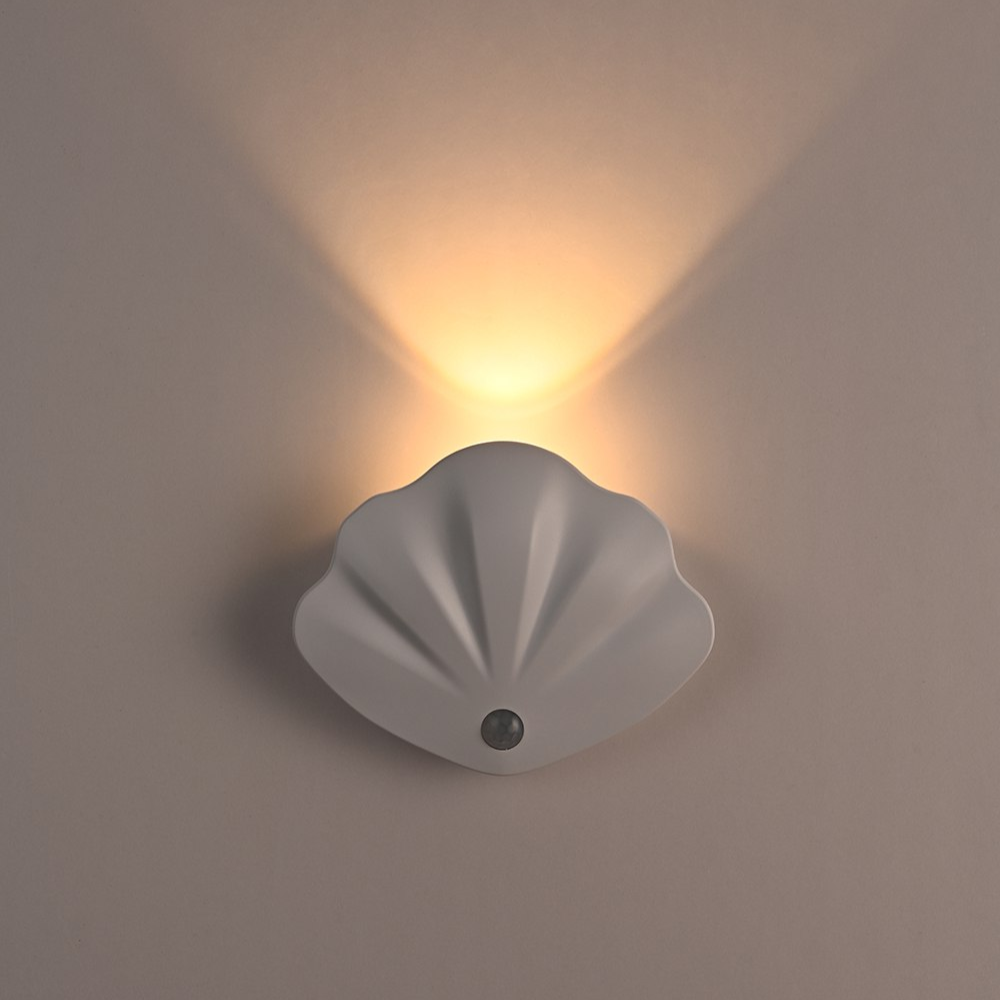 Bewegingssensor Lamp – Schelp Design, USB Oplaadbaar