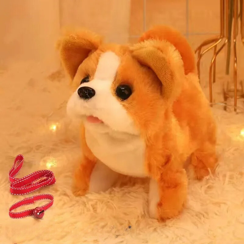 pets : Interactief Speelkameraadje Kinderen Beige - Pluche Knuffel - Zachte Stof in Shiba Inu van Pantino