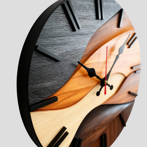 Horloges murales : Wandklok Hout Modern Design Groot Formaat voor Woonkamer/Keuken in van Pantino