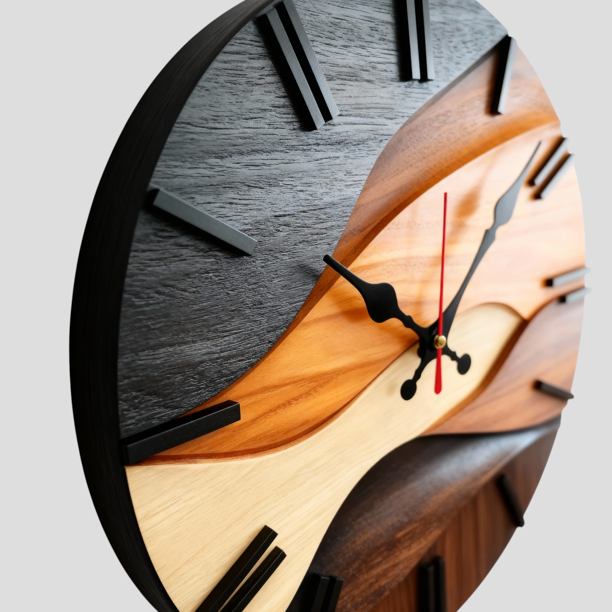 Horloges murales : Houten Wandklok Modern Design Groot formaat voor Woonkamer/Keuken in van Pantinoshop