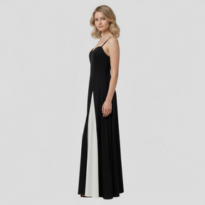 Dress : Lange Jurk Dames voor Elegante Avonden - Wit Zwart in van Pantino