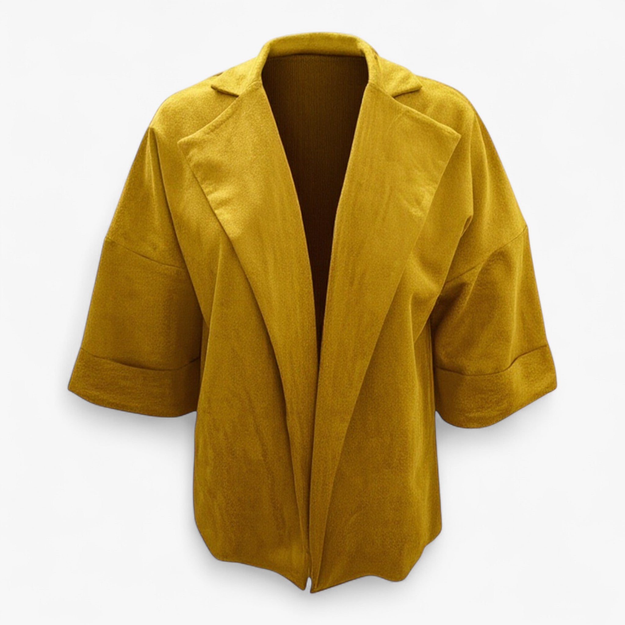 Clothes : Elegante Cardigan voor Dames Suède - Geel in Geel van Pantino