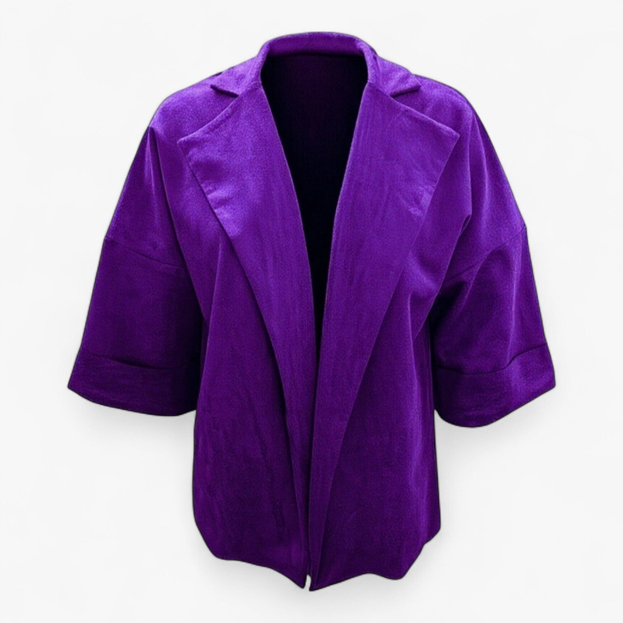Clothes : Elegante Cardigan voor Dames Suède - Geel in Paars van Pantino