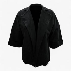 Clothes : Elegante Cardigan voor Dames Suède - Geel in Zwart van Pantino