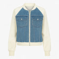 Chaqueta para mujer negra - Versátil chaqueta vaquera de algodón
