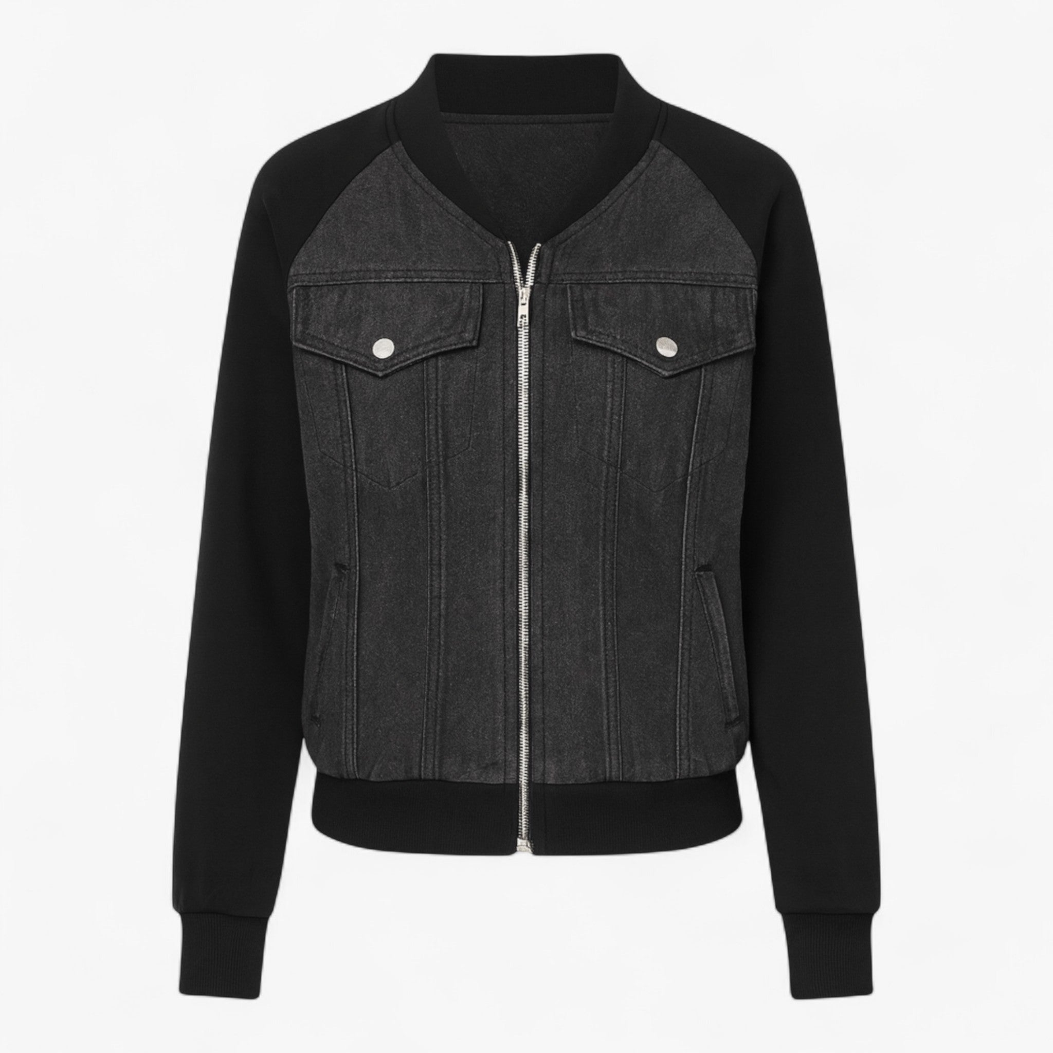 Clothes : Jack Dames Zwart - Veelzijdig Denimjack voor Katoen in Zwart van Pantino