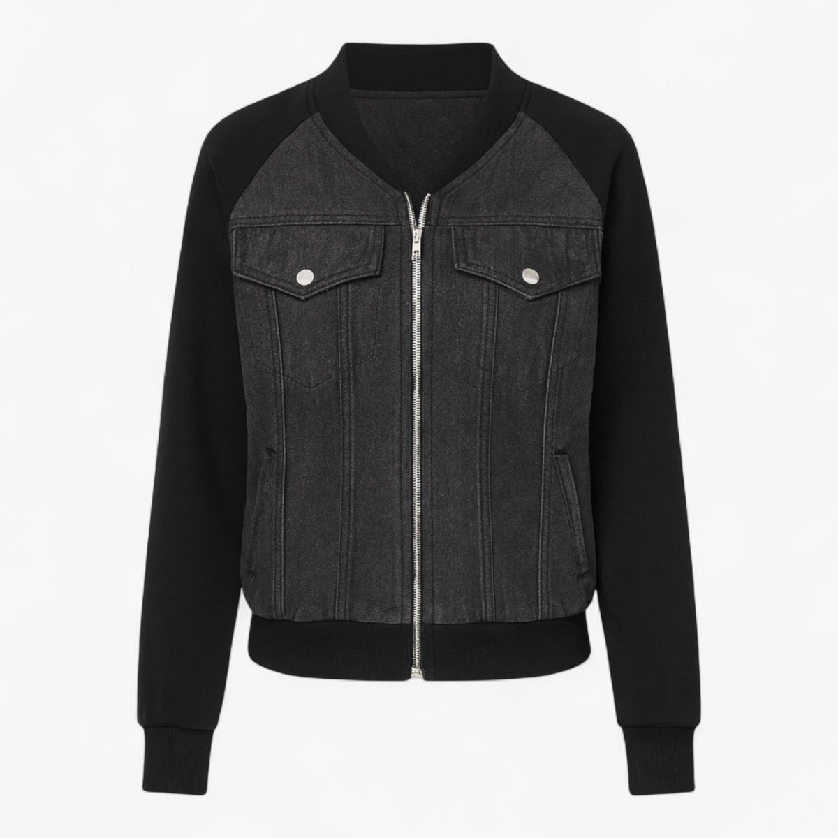 Clothes : Jack Dames Zwart - Veelzijdig Denimjack voor Katoen in Zwart van Pantino