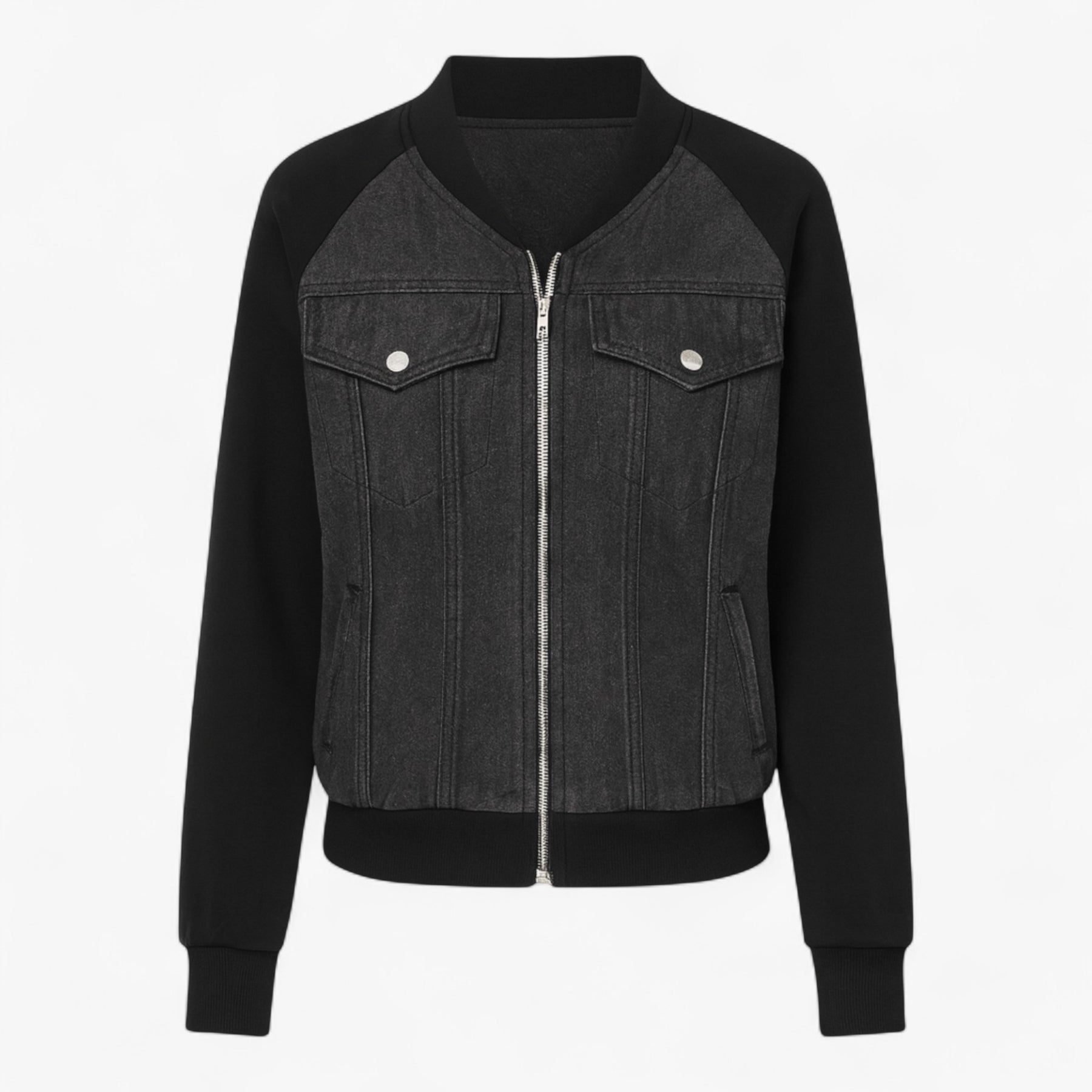 Clothes : Jack Dames Zwart - Veelzijdig Denimjack voor Katoen in Zwart van Pantino