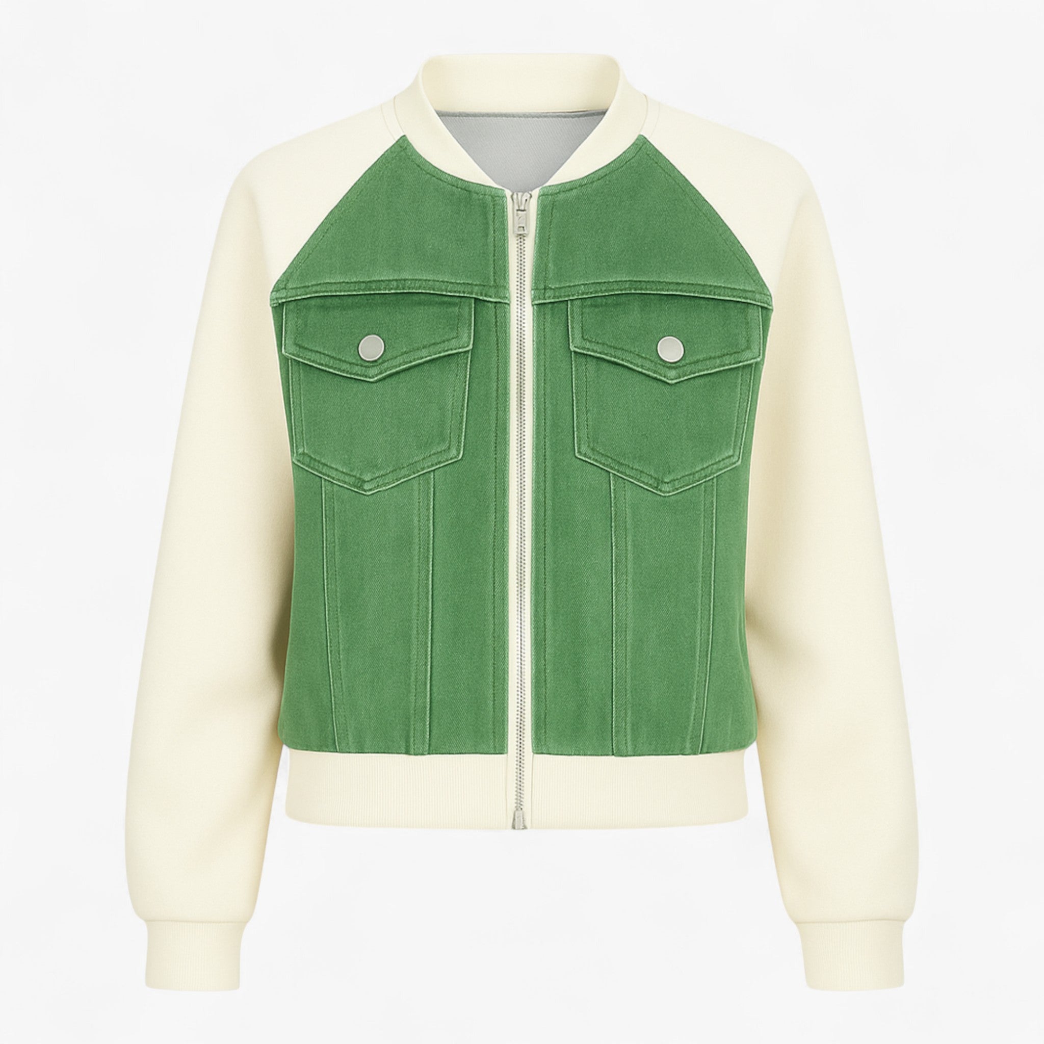 Clothes : Jack Dames Zwart - Veelzijdig Denimjack voor Katoen in Groen van Pantino