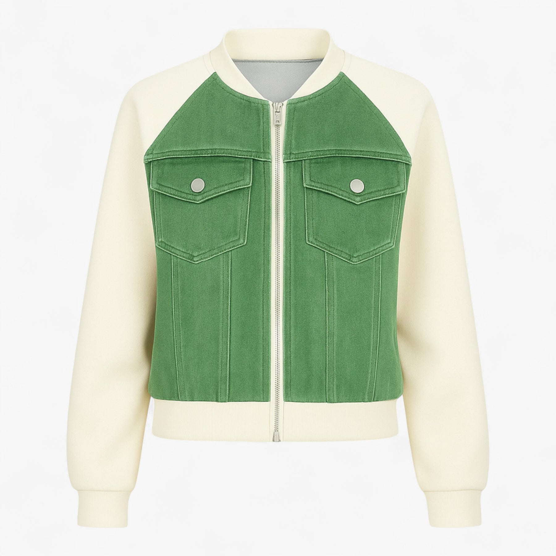 Clothes : Jack Dames Zwart - Veelzijdig Denimjack voor Katoen in Groen van Pantino