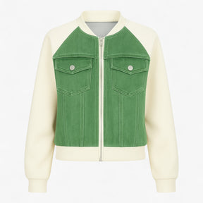 Clothes : Jack Dames Zwart - Veelzijdig Denimjack voor Katoen in Groen van Pantino