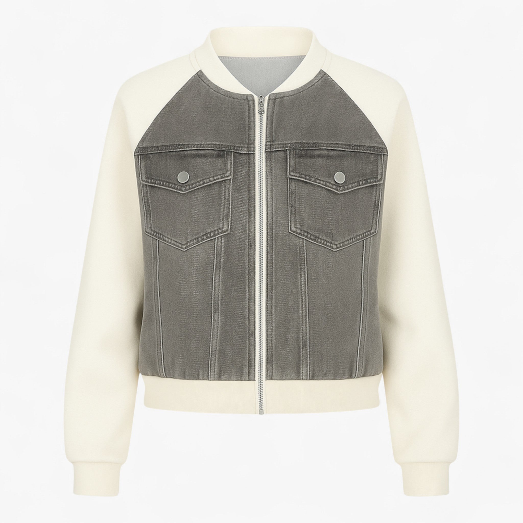 Clothes : Jack Dames Zwart - Veelzijdig Denimjack voor Katoen in Grijs van Pantino