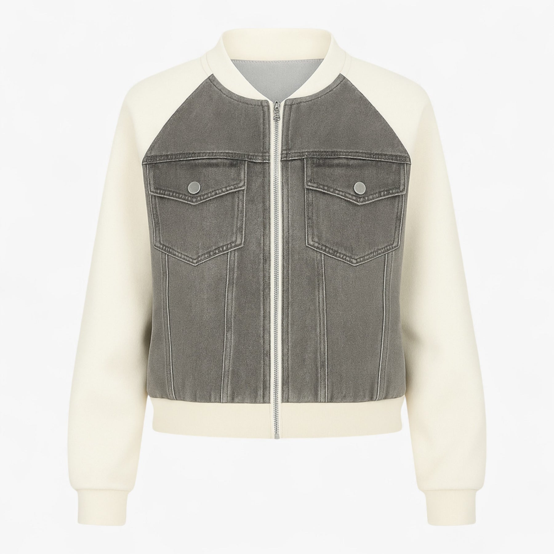 Clothes : Jack Dames Zwart - Veelzijdig Denimjack voor Katoen in Grijs van Pantino