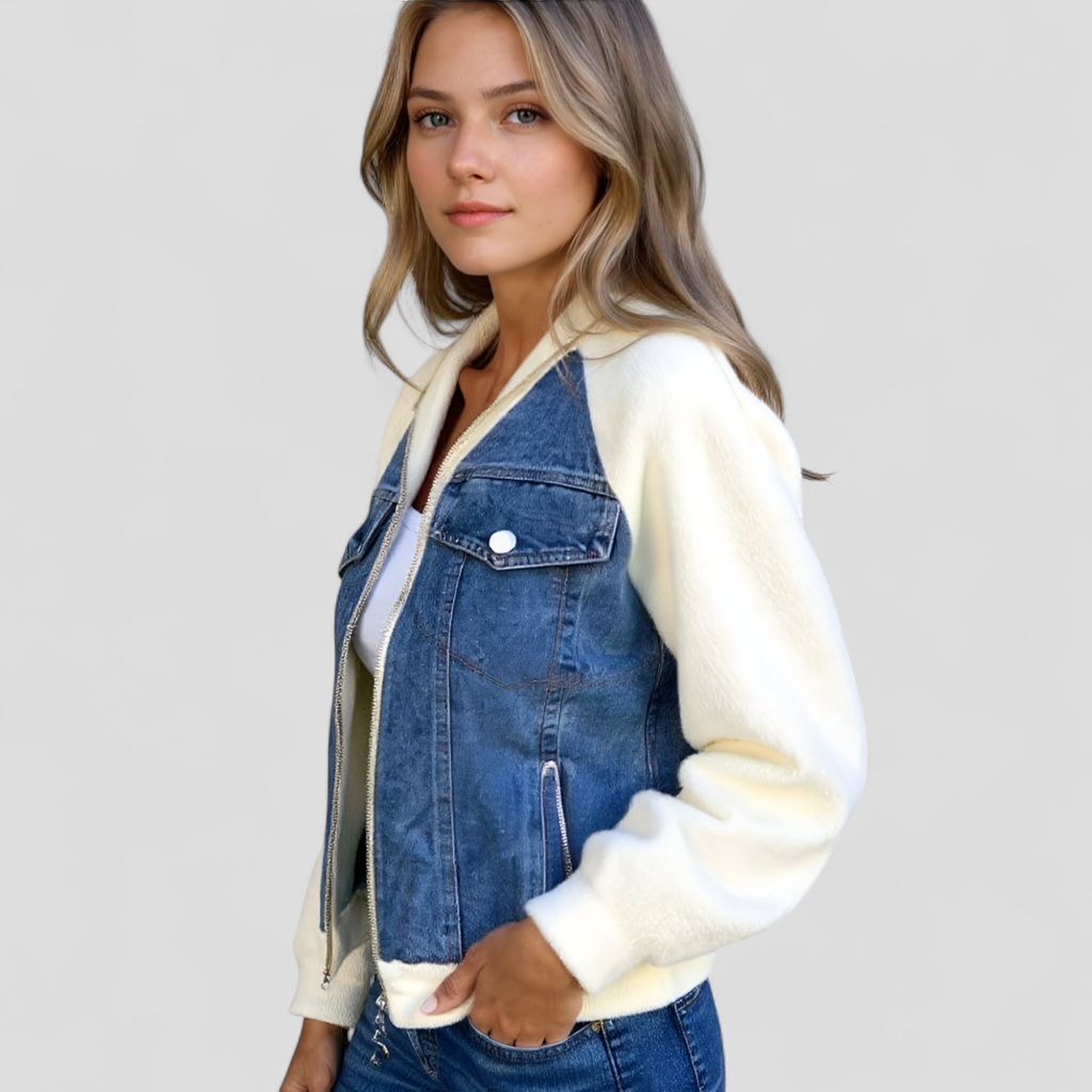 Clothes : Jack Dames Zwart - Veelzijdig Denimjack voor Katoen in van Pantino
