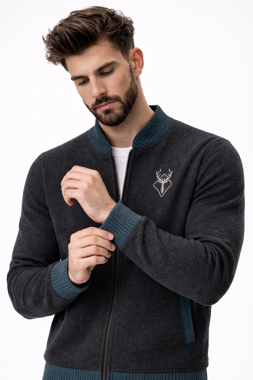 Cardigans pour hommes : Ritscardigan Heren 100% Merinowol - Warm, Zacht en Comfortabel in van Pantino