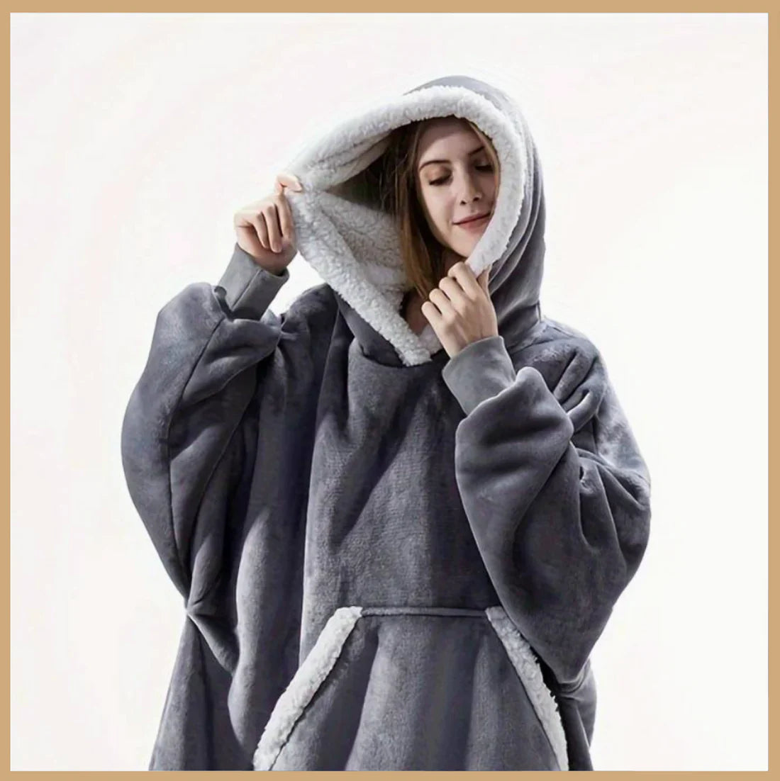 Blanket : Fleece Plaid Roze - Comfy & Warm - Zachte Deken in Donker grijs Onesize fits all van Pantino