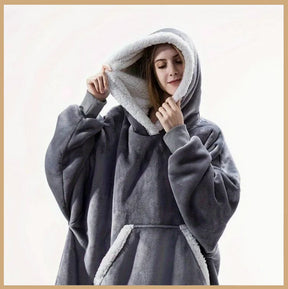 Blanket : Fleece Plaid Roze - Comfy & Warm - Zachte Deken in Donker grijs Onesize fits all van Pantino