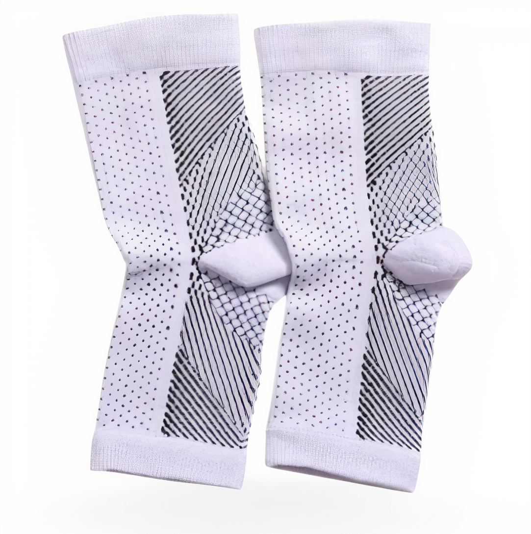 other : Witte Compressiesokken voor Pijnverlichting & Vermoeide Voeten - Elastisch & Comfortabel in van Pantino