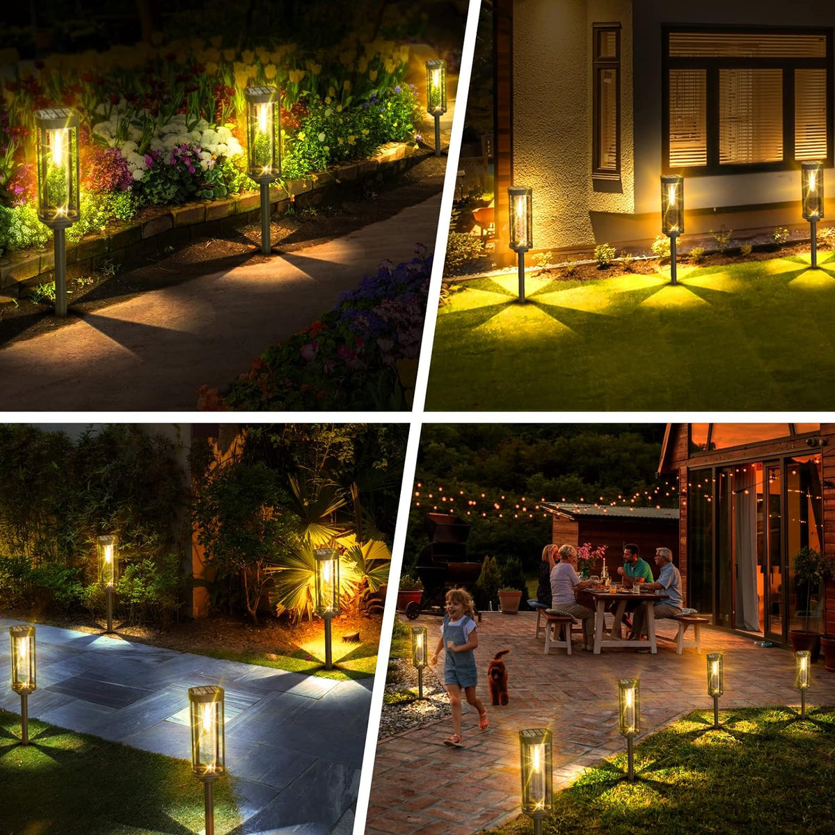 Buiten Solar Tuinverlichting - Zwarte LED Padprikkers (10-stuks)