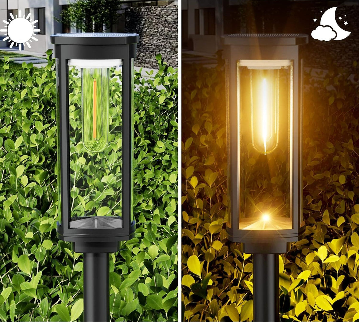 Buiten Solar Tuinverlichting - Zwarte LED Padprikkers (10-stuks)