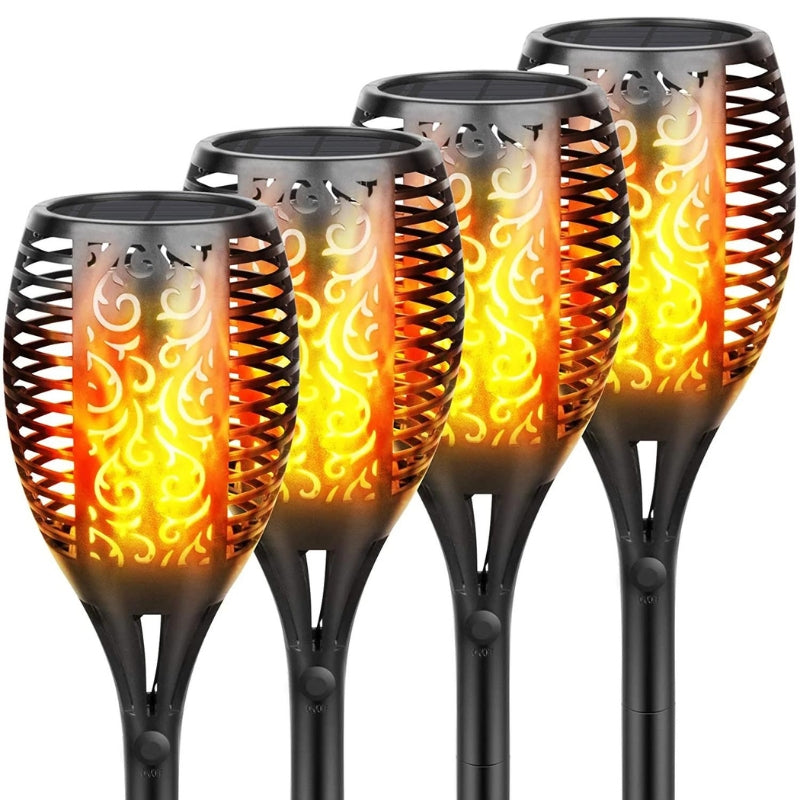 outdoor equipment : GroenLeven - Solar Tuinfakkel Draadloos Iedere Avond Tuinverlichting in 4 stuks van Pantino