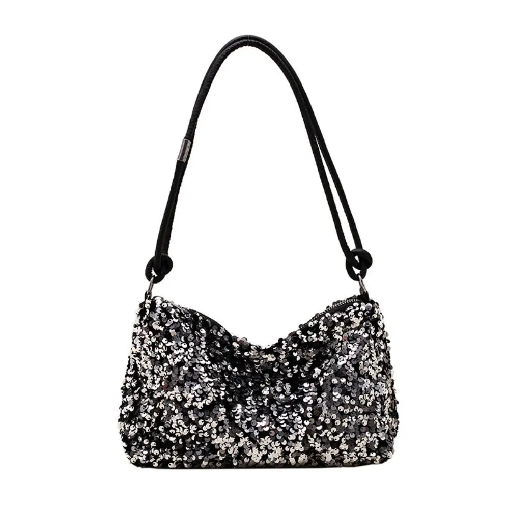 bags : Elegante Handtas met Pailletten - Zilver in van Pantino