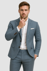 Heren Linnen Pak Slim Fit - Elegant Zomer Trouwpak