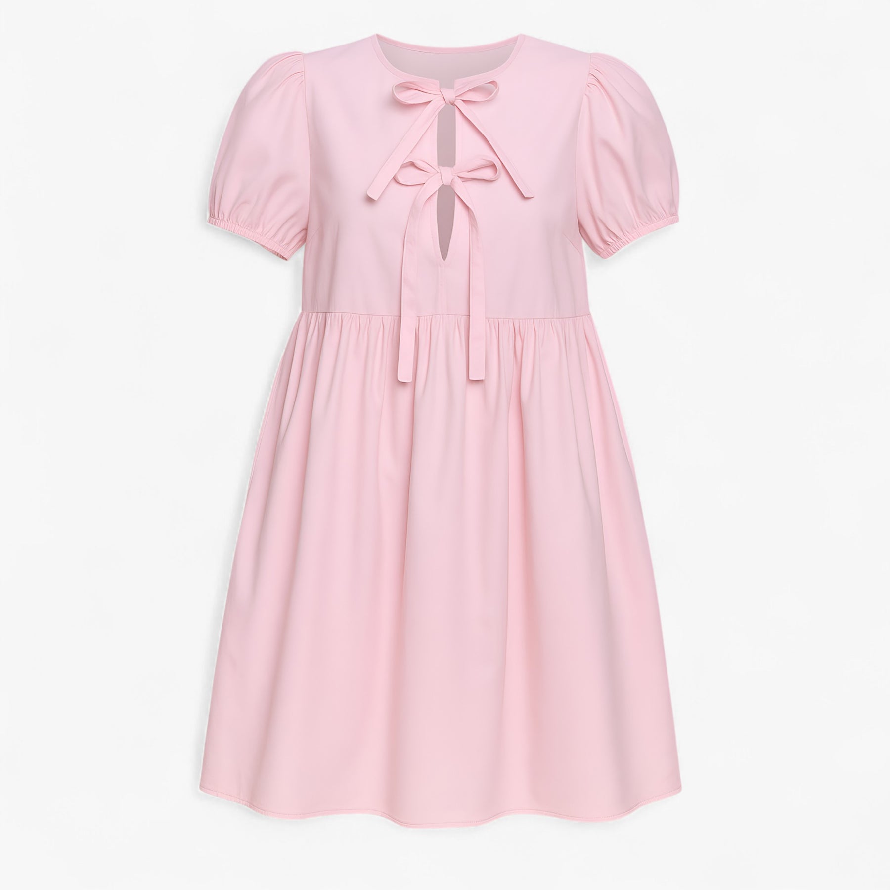 Women's Dress : Jurk Dames Blauw - Stijlvolle Lange met Ballonmouwen in Roze van Pantino