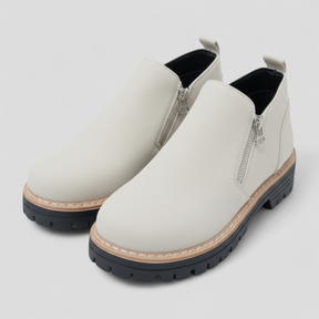 Shoes : Comfortabele Laarzen met Ronde Neus voor Dames - Zwart in Beige van Pantino