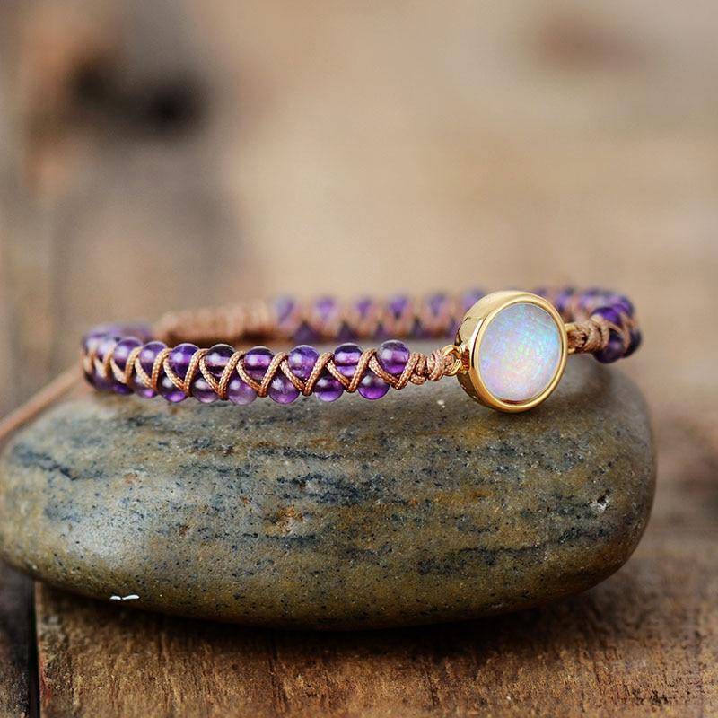 Bracelet : Armband Paars - HealWithin Amethist Helende in van Pantino