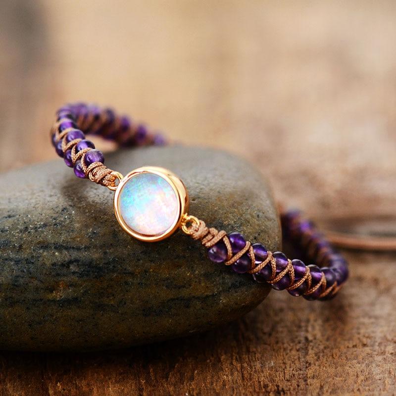 Bracelet : Armband Paars - HealWithin Amethist Helende in van Pantino