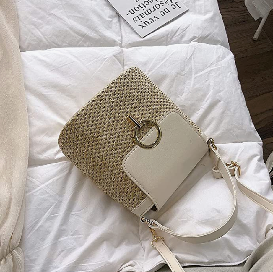 bags : Strandtas Dames - Handgeweven Stro Chique Zomer - Stro in van Pantino