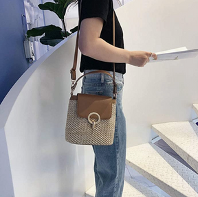 bags : Strandtas Dames - Handgeweven Stro Chique Zomer - Stro in van Pantino