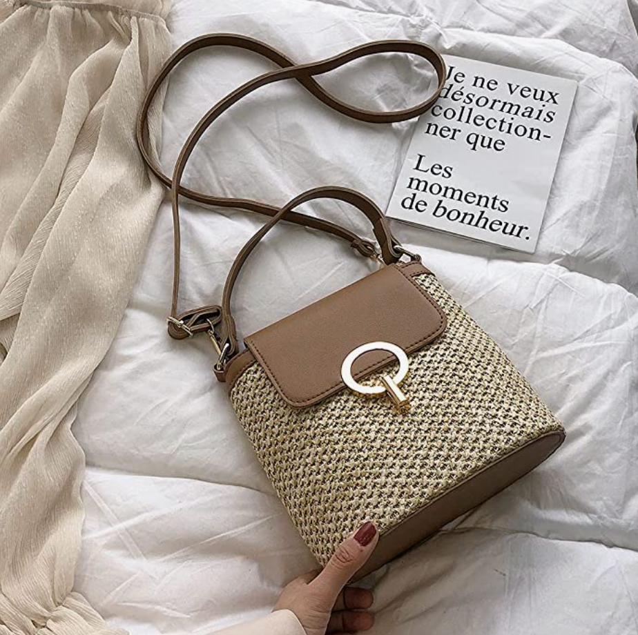 bags : Strandtas Dames - Handgeweven Stro Chique Zomer - Stro in van Pantino