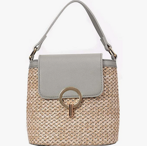 bags : Strandtas Dames - Handgeweven Stro Chique Zomer - Stro in van Pantino