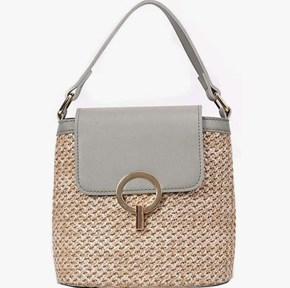 bags : Strandtas Dames - Handgeweven Stro Chique Zomer - Stro in van Pantino