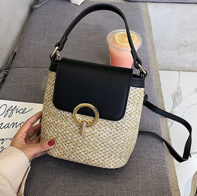 bags : Strandtas Dames - Handgeweven Stro Chique Zomer - Stro in van Pantino