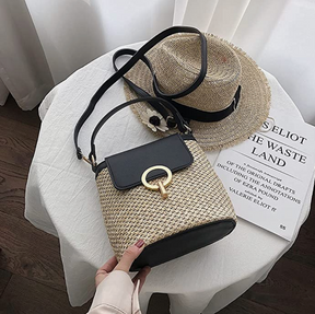 bags : Strandtas Dames - Handgeweven Stro Chique Zomer - Stro in van Pantino
