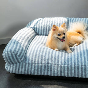 pets : Gestreept Orthopedic Comfort Hondenbed - Blauw in van Pantino