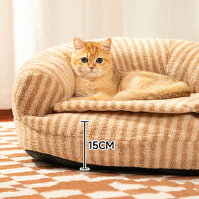 pets : Gestreept Orthopedic Comfort Hondenbed - Blauw in van Pantino
